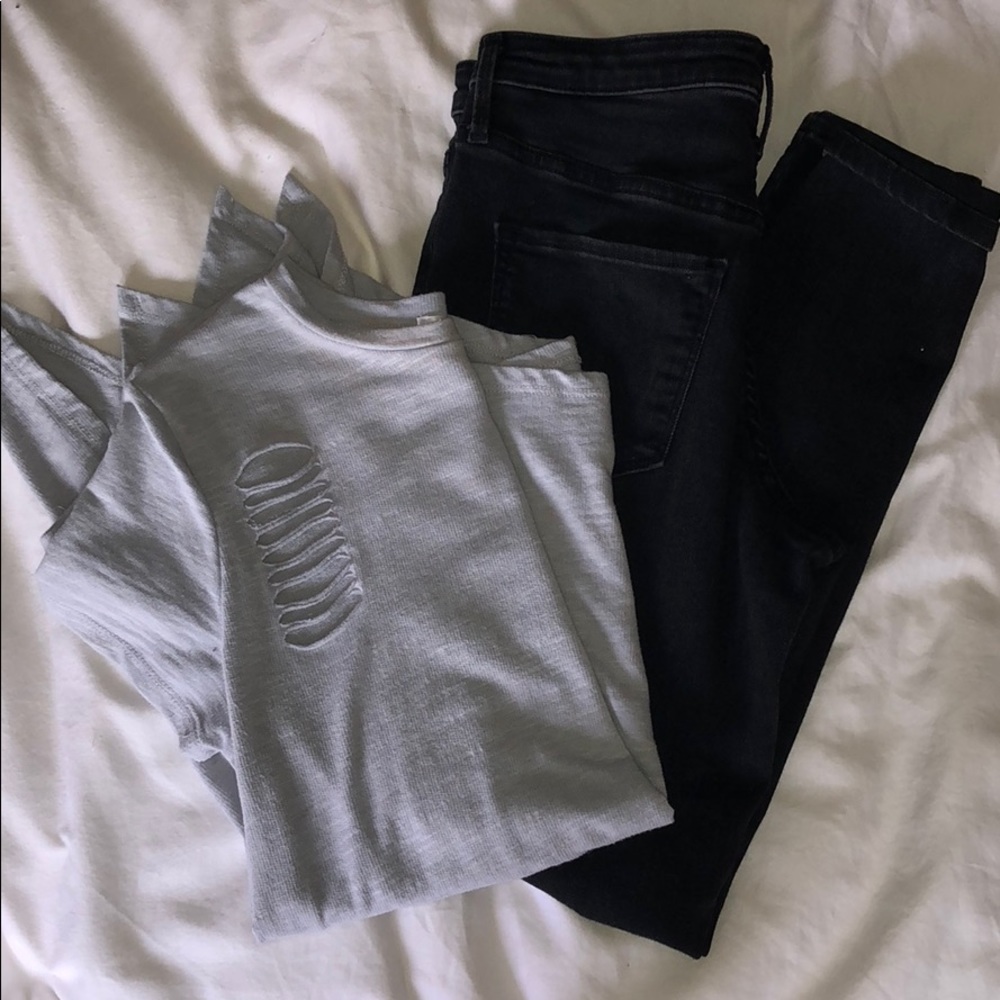 Black High Rise Jeggings